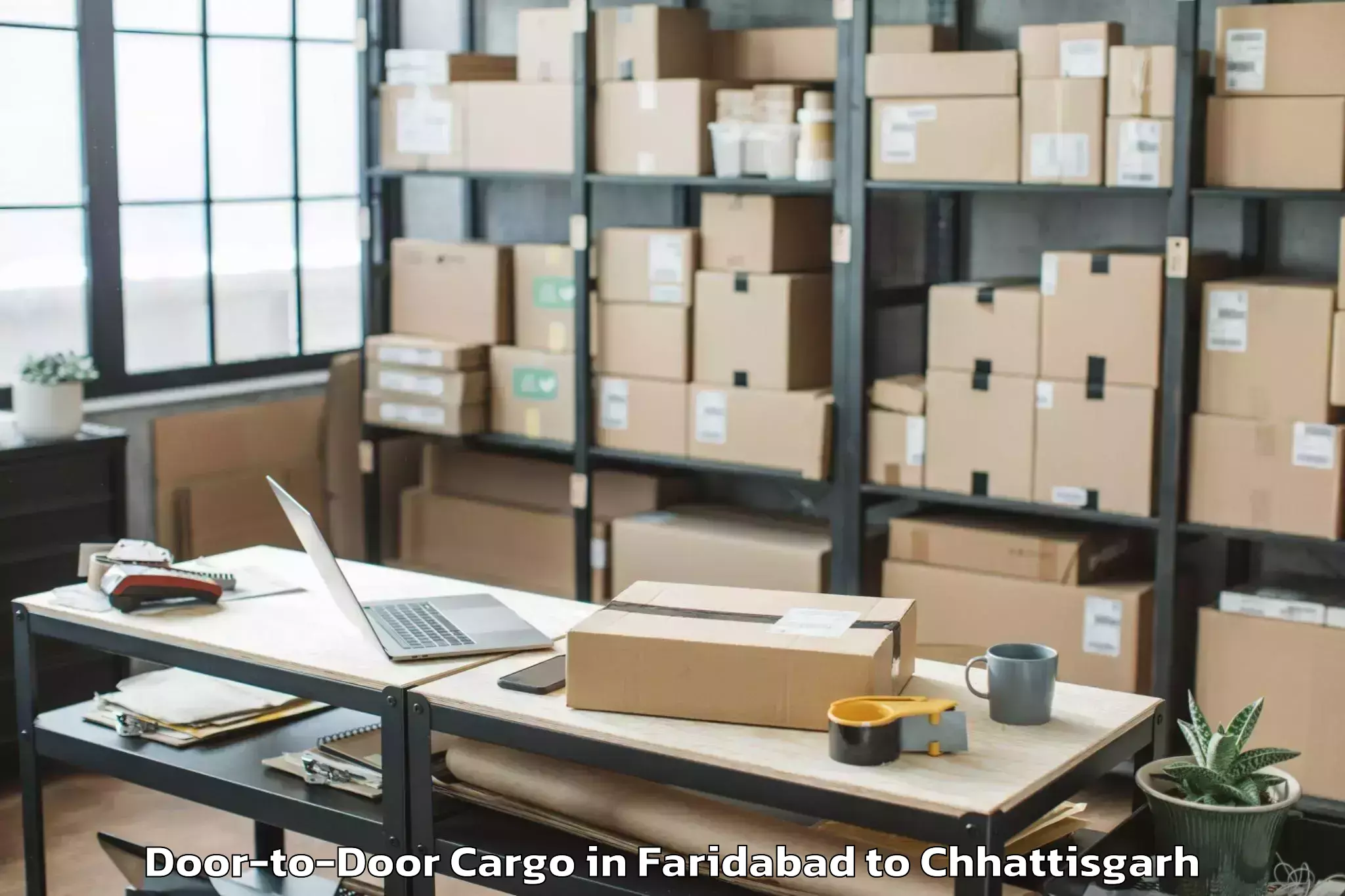 Hassle-Free Faridabad to Icfai University Raipur Durg Door To Door Cargo